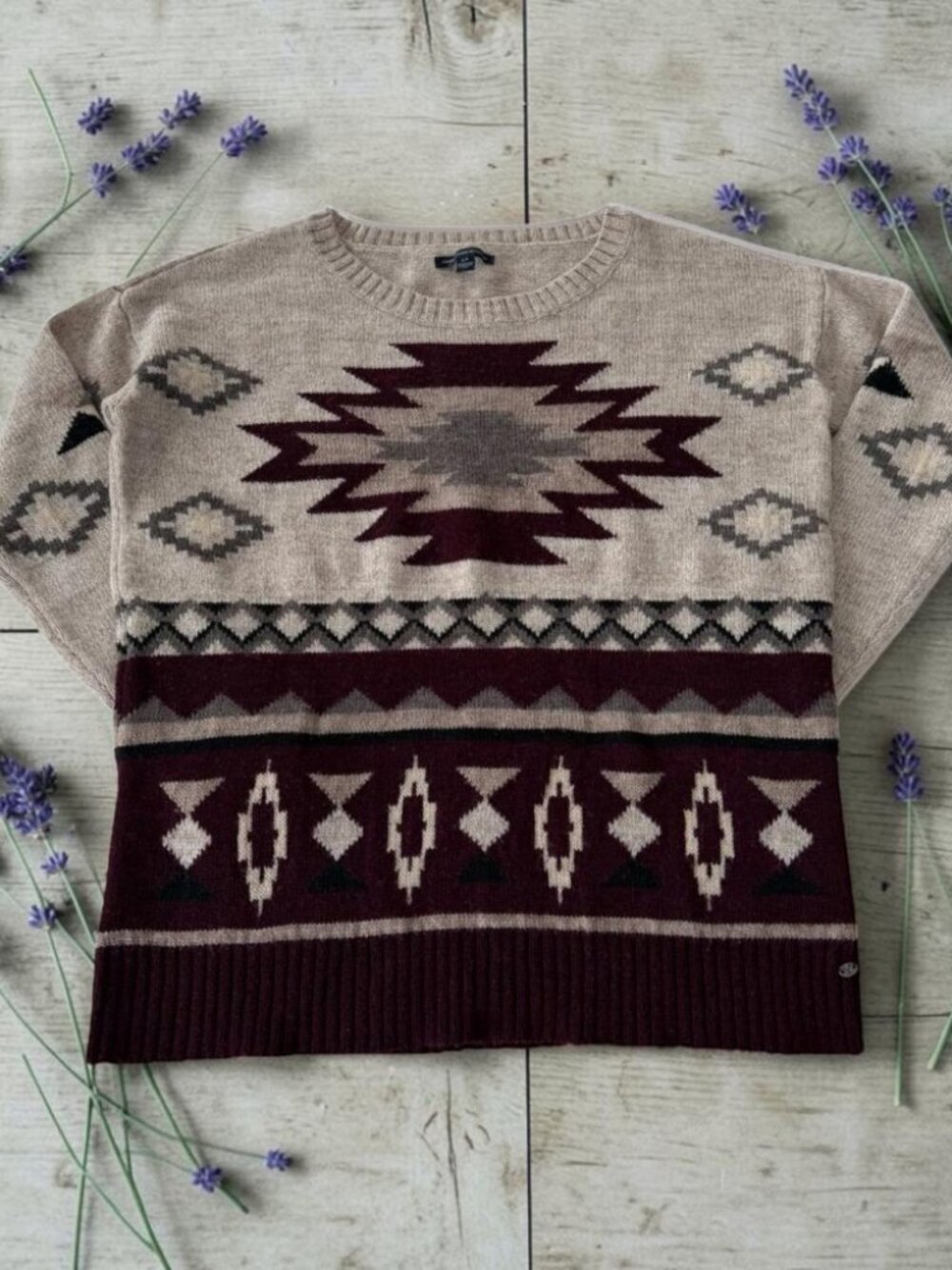 American Eagle Women's‎ Sweater Size S/P Small Petite Wool Blend Southwest